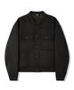 Trillion Two-Pocket Button Suede Bomber Jacket_Black