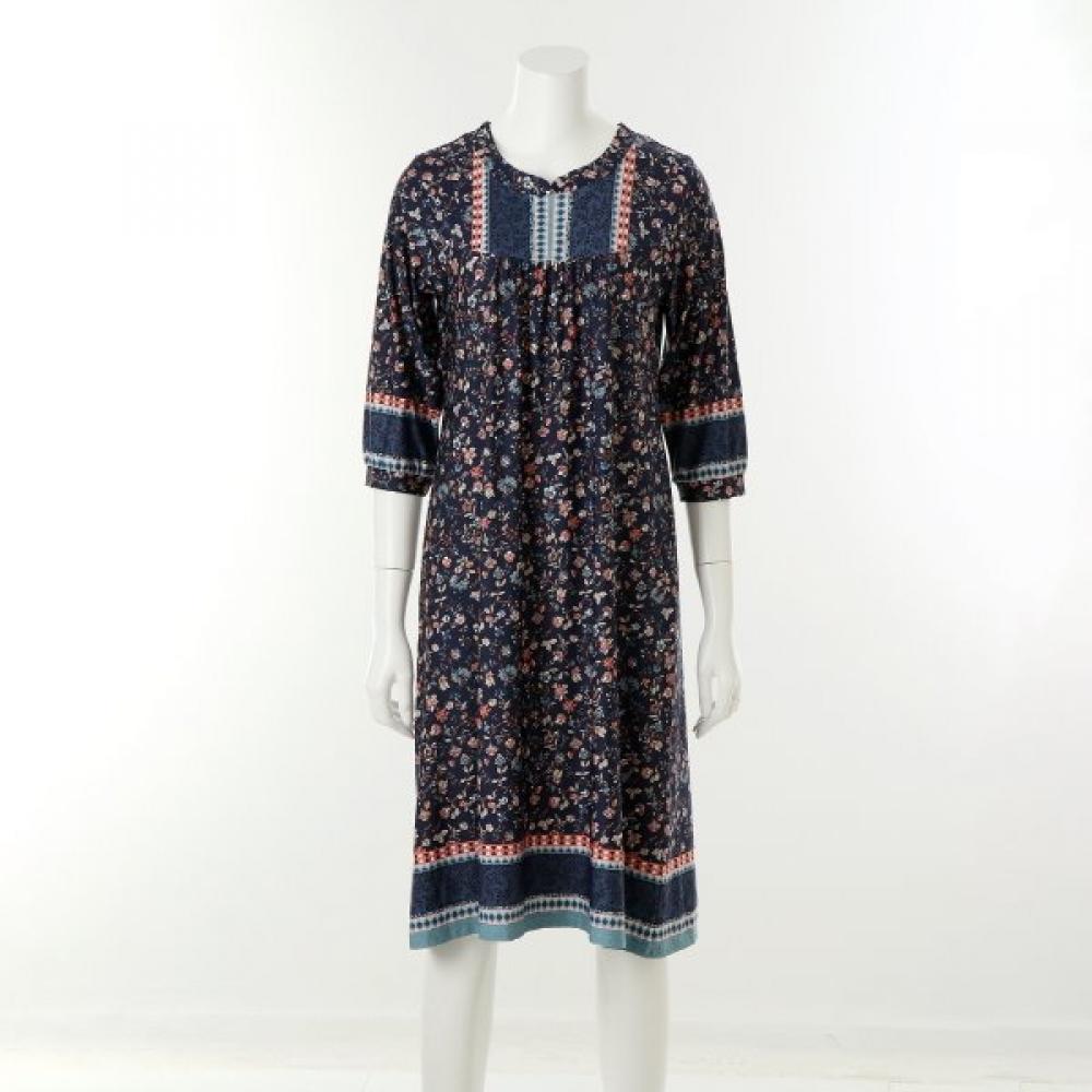 Venus Flower Border Print Dress Vevs117l