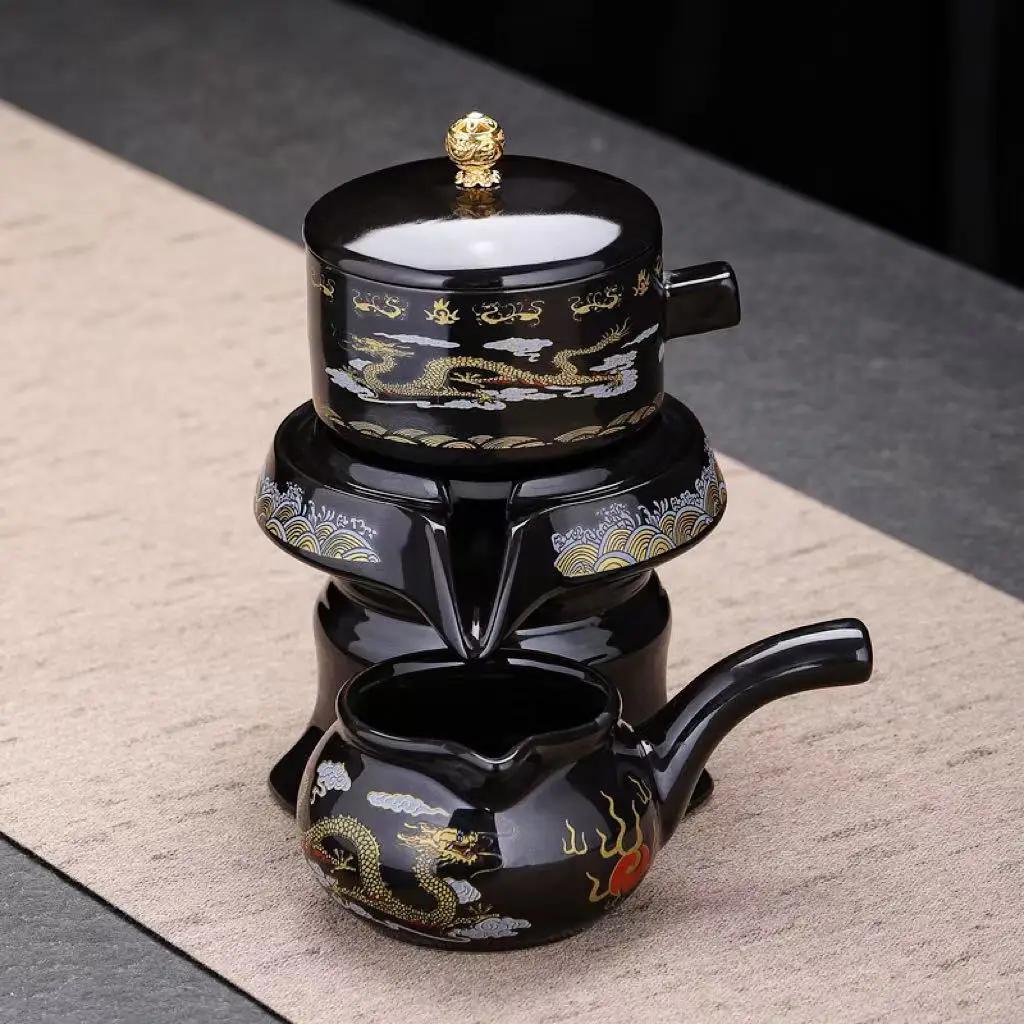 

Stone Mill Automatic & Semiautomatic Heatresistant Teaware Set with Retro Tea Pot and Cups for Home Use