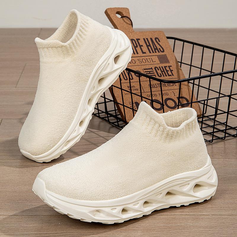 

Men S Shoes Fly-Woven Couple Sneakers Overalls Large Size Casual Shoes Socks Shoes Wide Head Shoes Casual Shoes 36