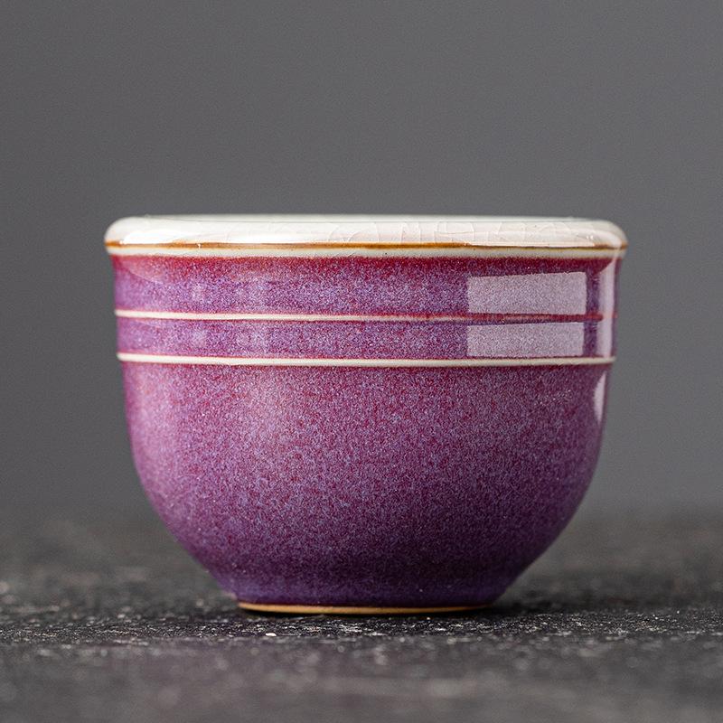 Luxury Ice Crackle Ceramic Kung Fu Tea Set with Gaiwan Teapot - Elegant Gift Box Included