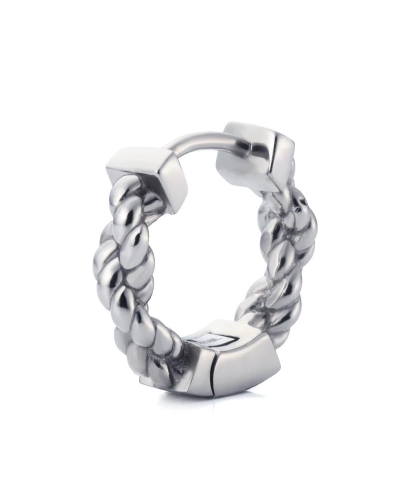 Lionheart LH-1 Rope Chain Hoop Earrings (Single) [Limited Edition] Surgical Stainless Steel (Hypoallergenic)