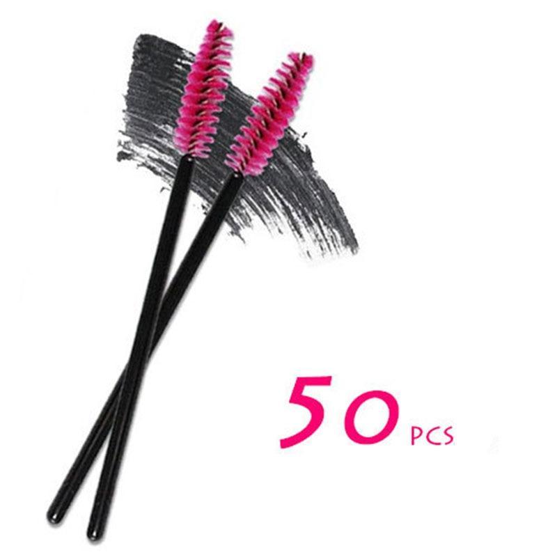 50pcs/Set Artificial Fiber One-Off Disposable Eyelash Brush Makeup Brush Best MakeUp Brush Beauty Cosmetic Tools