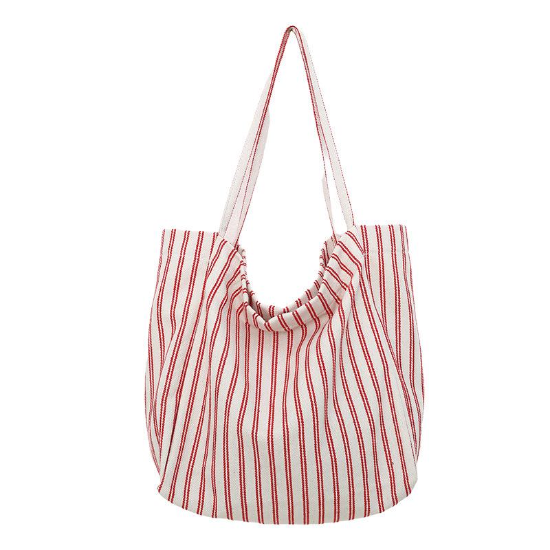 

Новая холщовая сумка-тоут женская универсальная для покупок большой вместимости сумка для покупок легкая для поездок на работу плечевая свежая и простая one size fits all красный