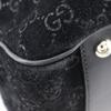 GUCCI GG Shelly line Tote Bag 162160 black Suede unisex Used
