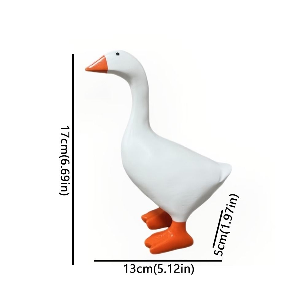 Cute Goose Figurines Key Hanger Funny Dumb Goose Key Holding Figurine  Birthday Gift