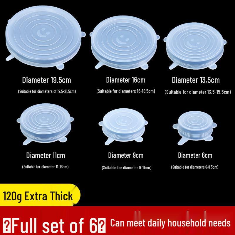 Silicone Universal Food-Grade Microwave Cover: Transparent, High-Temp Resistant