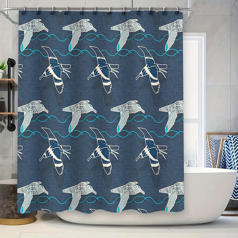 

Bathroom Shower Curtain Farmhouse Rustic Floral Print Waterproof Fabric Decor Vintage Showercurtain W60H190(CM)-1 Pcs