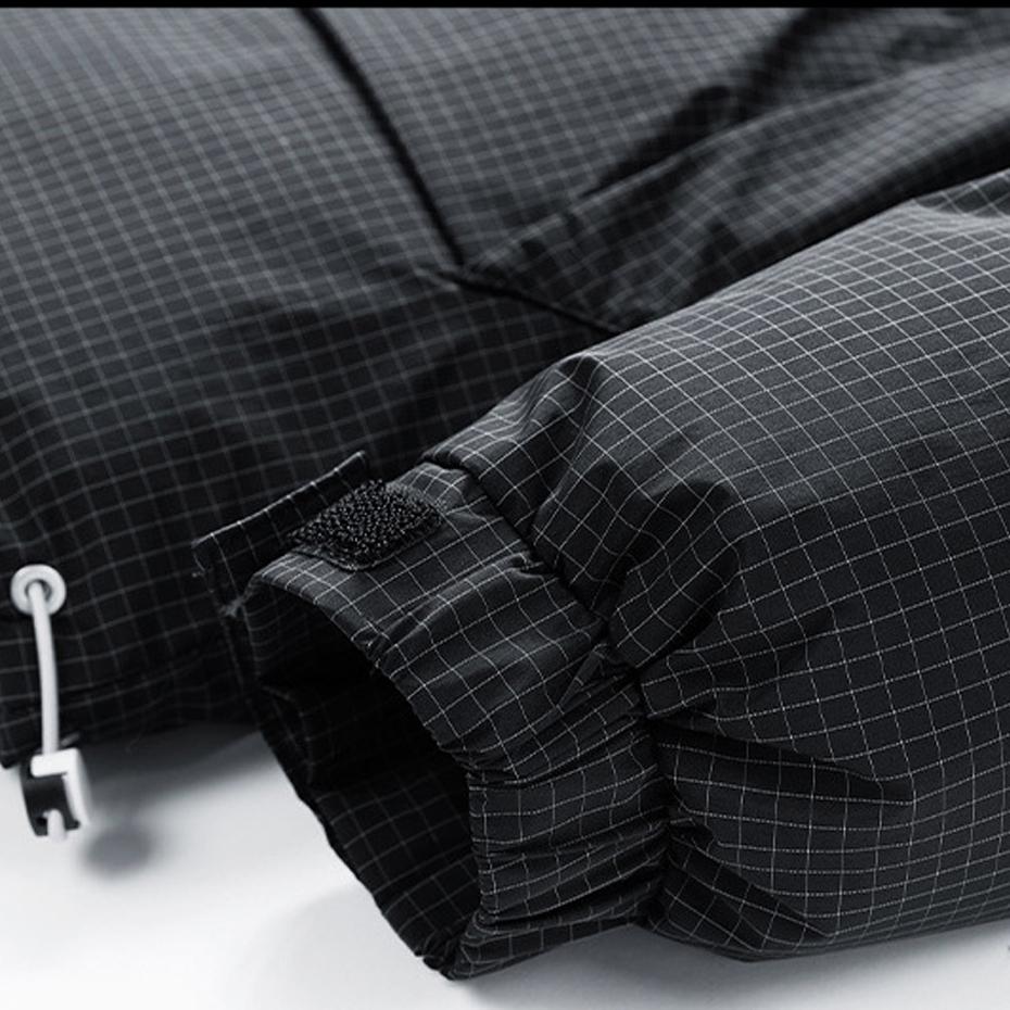 Winter Parkas Men Plus Size Thick Padded Jacket Coat Fashion Casual Cargo Plaid Parkas Male Big