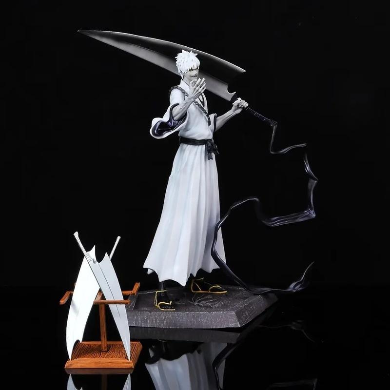 Bleach White Ichigo GK Statue Tausendjähriger Blutkrieg Drehende Schwertbox Anime Actionfigur Modell Für Anime-Fans Sammlung
