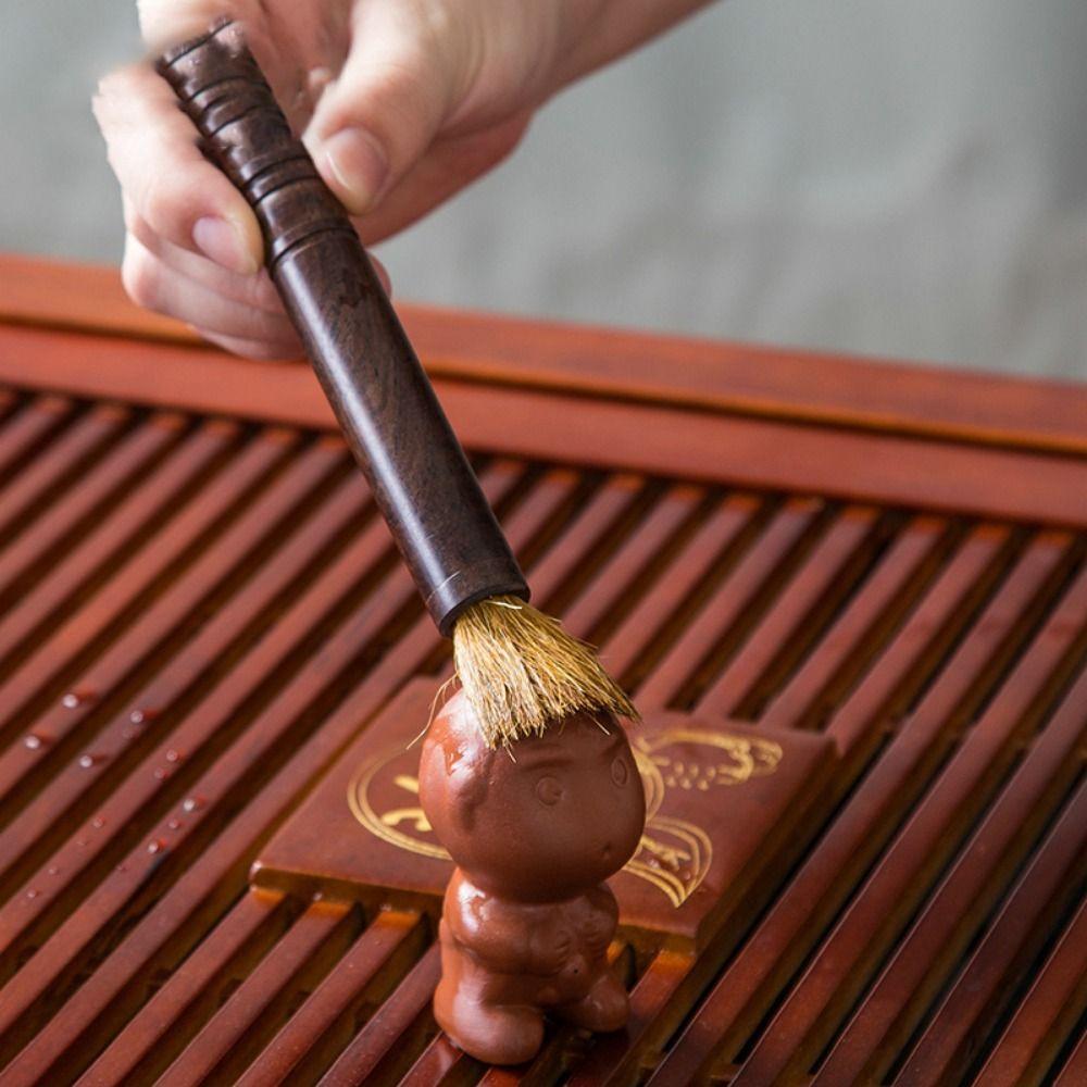 Sandalwood Handle Household Tea Accessories Tea Cup Cleaner Tea Brushes Teaware Cleaning Brush