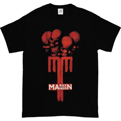 MARILYN MANSON SCHÄDELKREUZ SCHWARZES T-SHIRT