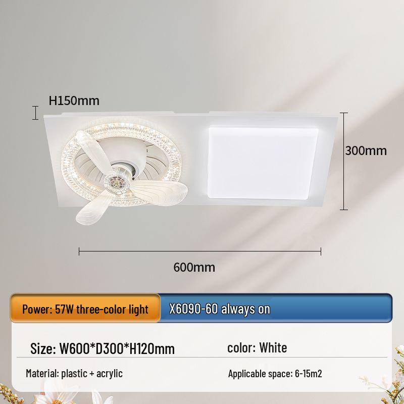 

Елегантний стельовий вентилятор зі світлом 360° для кухонь та ванних кімнат - Сучасний та мінімалістичний дизайн із захищеним світлодіодним освітленням, дружнім до очей. Eye Protection No Flicker