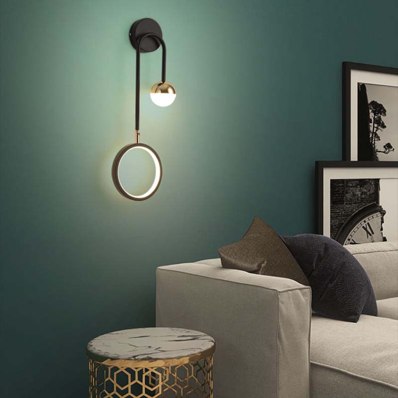 Lampă de perete de noptieră pentru dormitor scandinav simplu de lux, personalitate creativă, perete de fundal pentru living, noptiere pentru dulap TV
