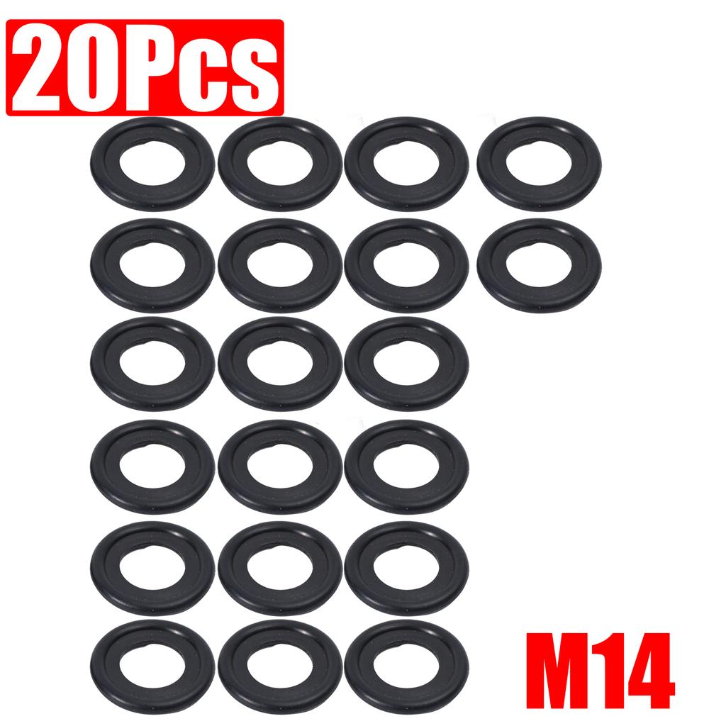Rubber Gasket Oil Drain Screw Gasket for Automotive Oil Pan Replacement Parts Protects Against Dirt for Chevrolet Ford M12/M14