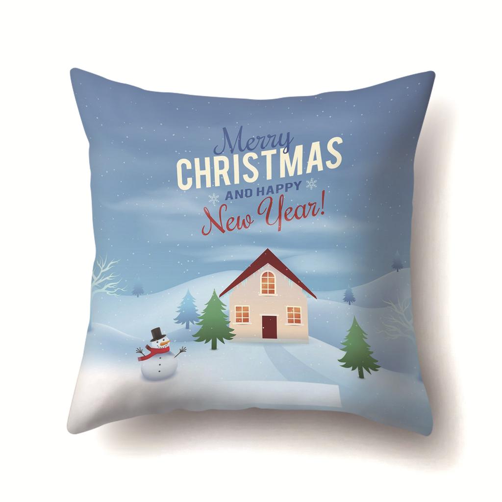 Christmas Series Polyester Pillows Santa Multi-platform Christmas Elk Pillow Cover