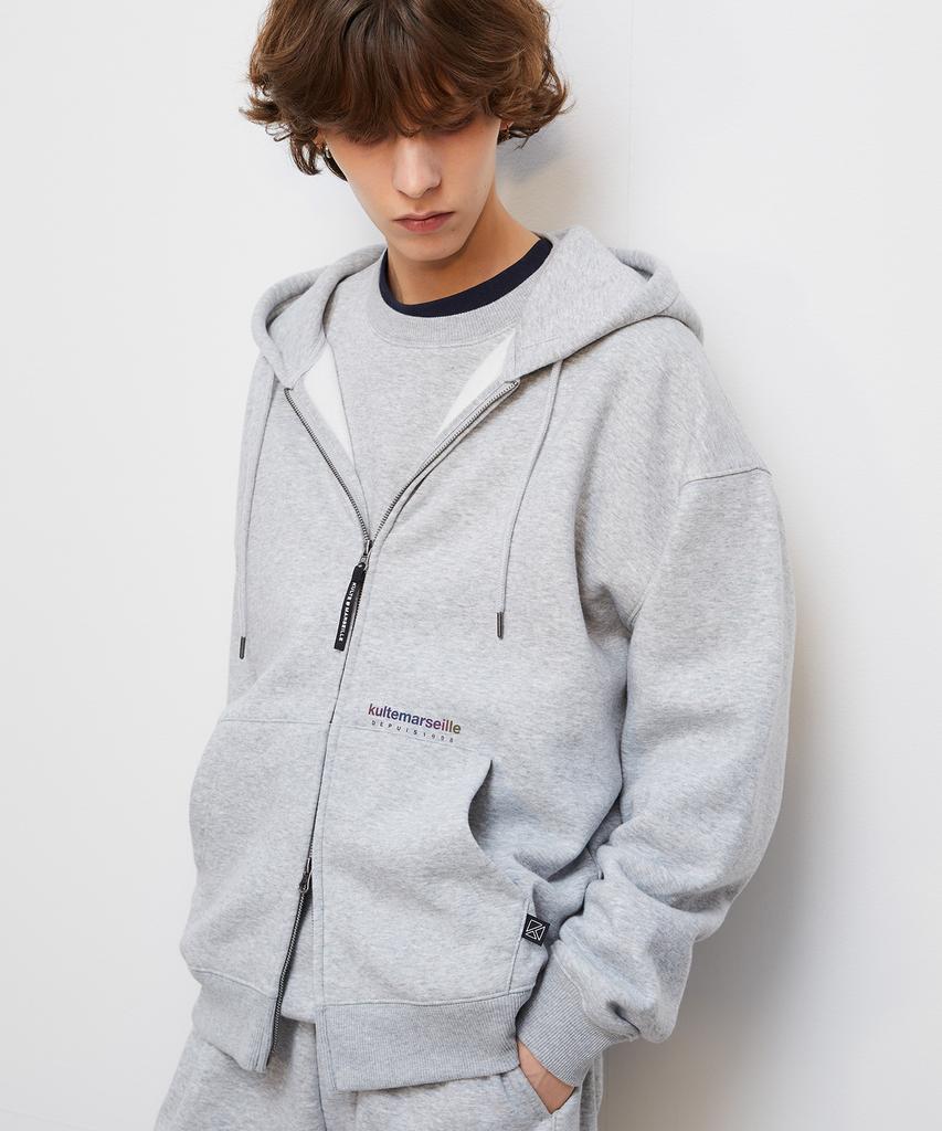 Kulte Aurora Reflective Zip-Up Hoodie M.Grey