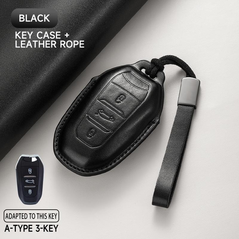 Leather Car Key Cover Case Protection Shell Keychain For Citroen Cactus C4 C6 C8 C3-XR DS DS3 DS4 DS5 DS6 C1 C2 Picasso
