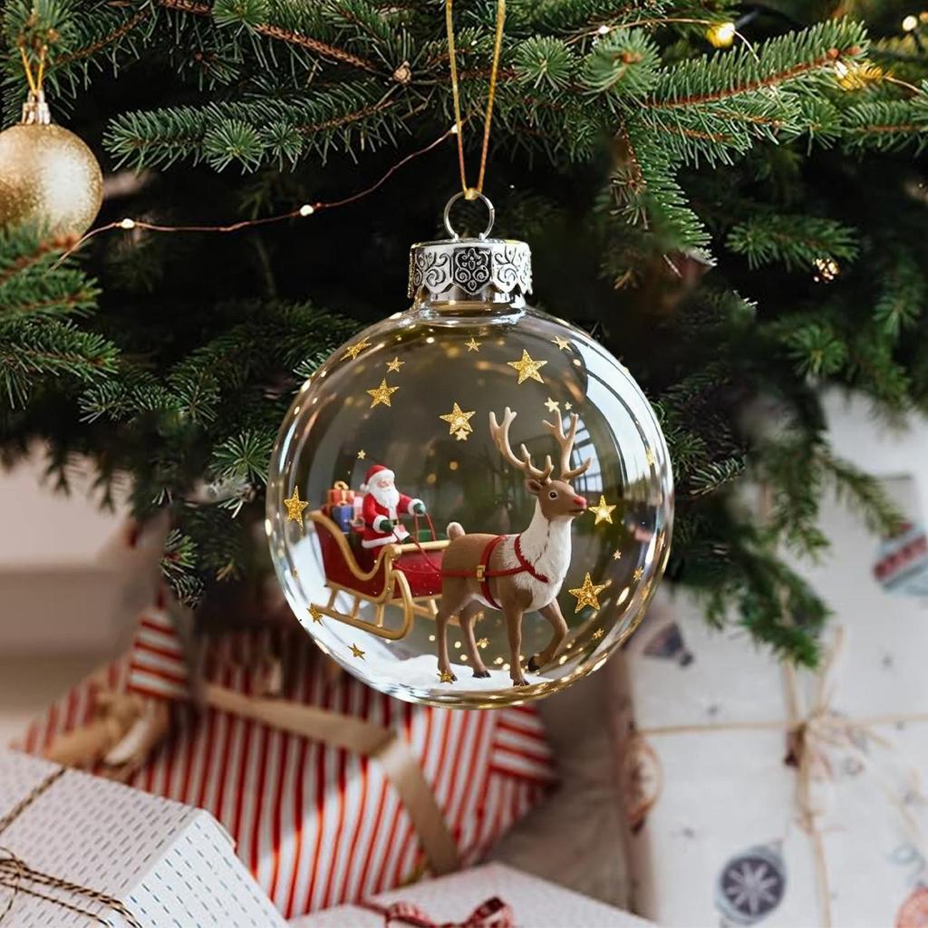 Christmas Ball Ornaments Clear Seasonal Decorations Christmas Tree Decoration for Dinner School Restaurant Shopping Mall Wedding