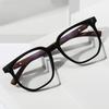 Men'S Neutral Wood Grain Metal Frame Myopia Glasses Myopia Glasses Women'S Glasses 0-1.0-1.5-2.5-3.5 Myopia Glasses