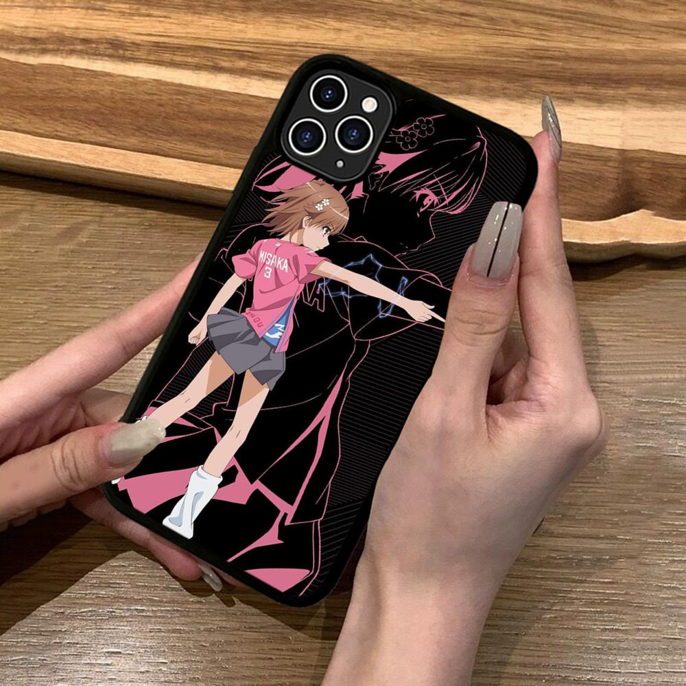 Anime M-Misaka Mikoto Cute Phone Case Silicone PC+TPU For For IPhone 11 12 13 14 15 16 Plus Pro Max Cover