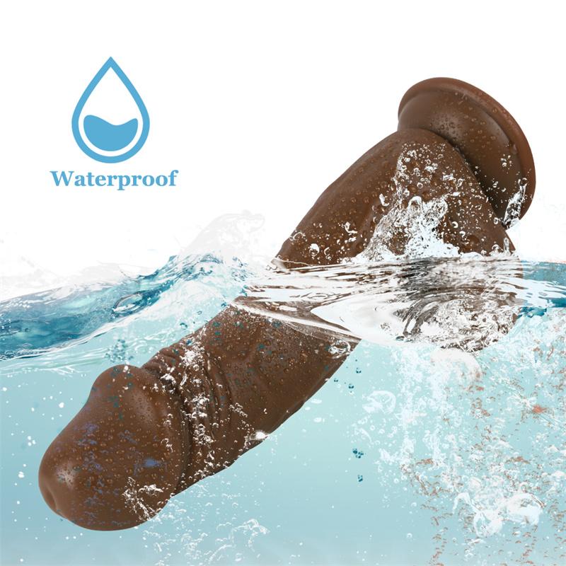 Women's Bathroom 5cm Thick Masturbator Liquid Silicone Simulation Penis Double-layer Dildo Adult Sex Products