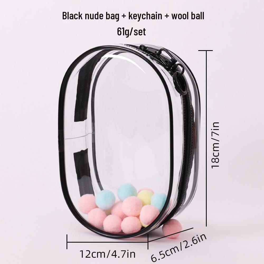 18cm High-Transparency Vinyl Doll Case - Multicolor Stroller Bag with Hanging Option for Anime Collectibles
