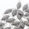 20 Pieces Mini Rugby Shape Charms Connector Pendants Beads for Crafting