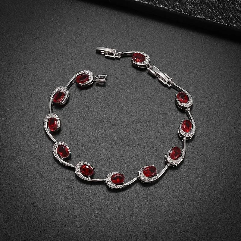 Bracelet Charm Élégant pour Femme Incrusté de Cristal Mode Bijoux de Fiançailles Mariage
