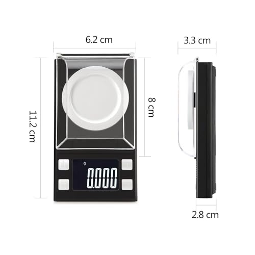 Tragbare Digitale Taschenwaage, 0,001g-100g Präzision, Digitale Waage für den Professionellen Einsatz (100g x 0,001g)