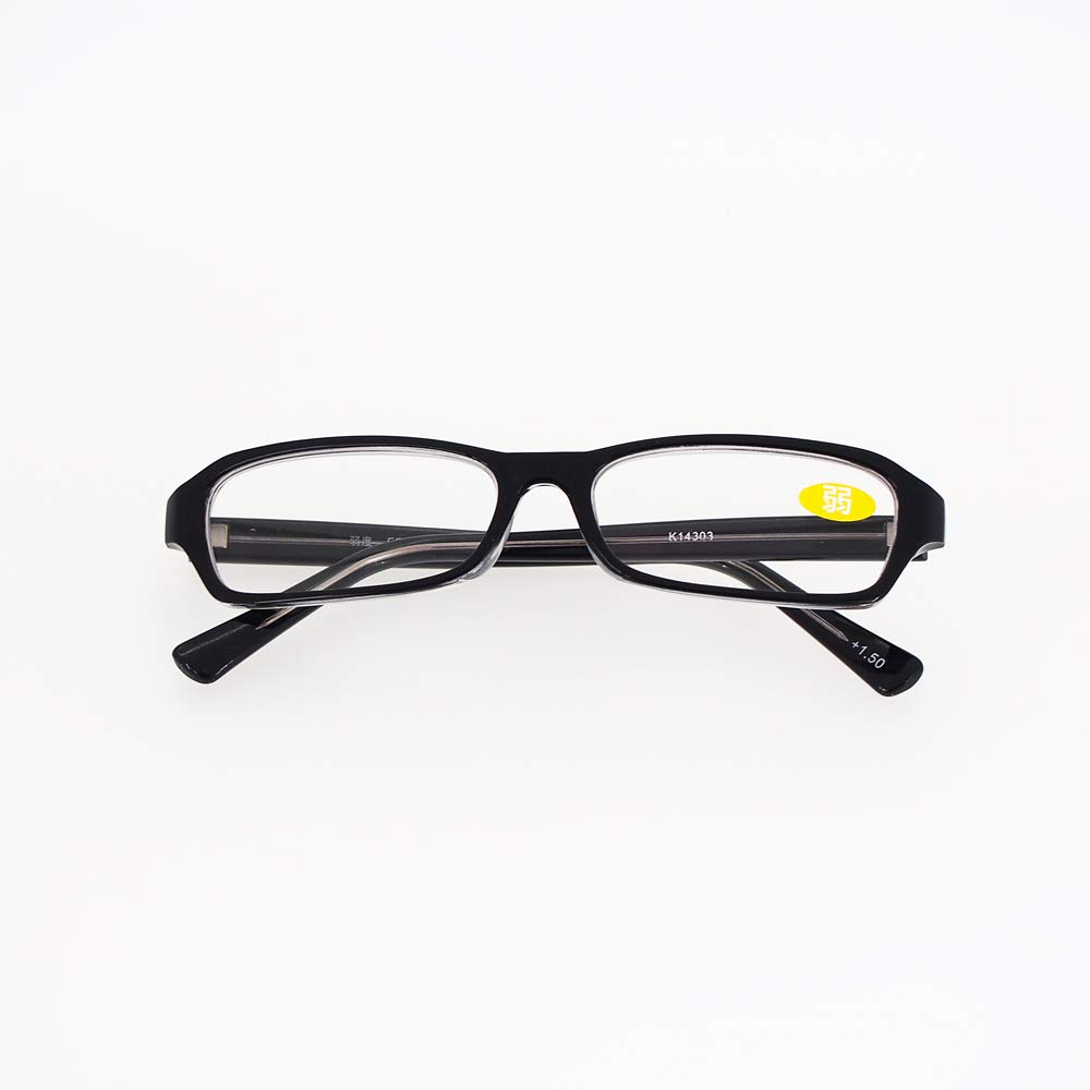 Carl Office Equipment (CARL) Antibacterial Reading Glasses, +1.5 (Weak), Single Unit, Black, FR-08-15N