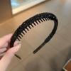 Matte Finish Toothed Headband for Women - Non-Slip Hair Band for Face Wash, Skincare & Crushed Hair Styling, Summer Essential