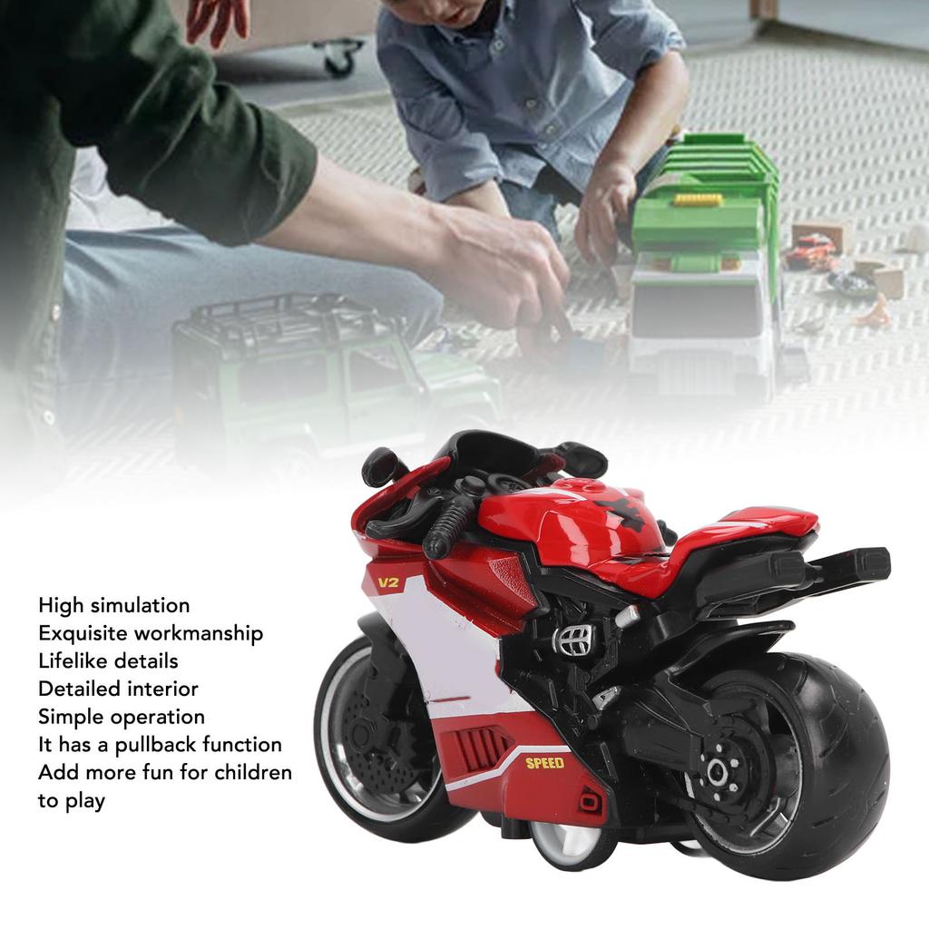 Pull Back Motorcycles Toy Innovative Simulation Alloy Motorcycle Model for Kids Gifts Collection