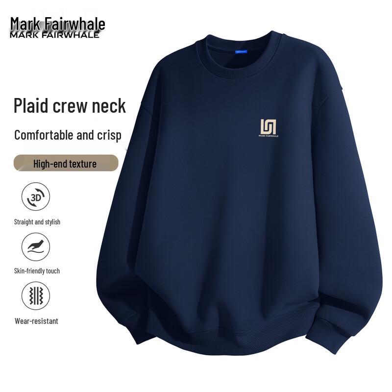

Mark Huafei Men s 2025 American Casual Round Neck Sweatshirt L