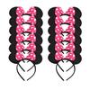 12 Stück Mausohren Stirnband Mädchen Festival Stirnbänder Schwarze Pailletten Schleife Haarband Kinder Geburtstagsfeier Haarschmuck Geschenk