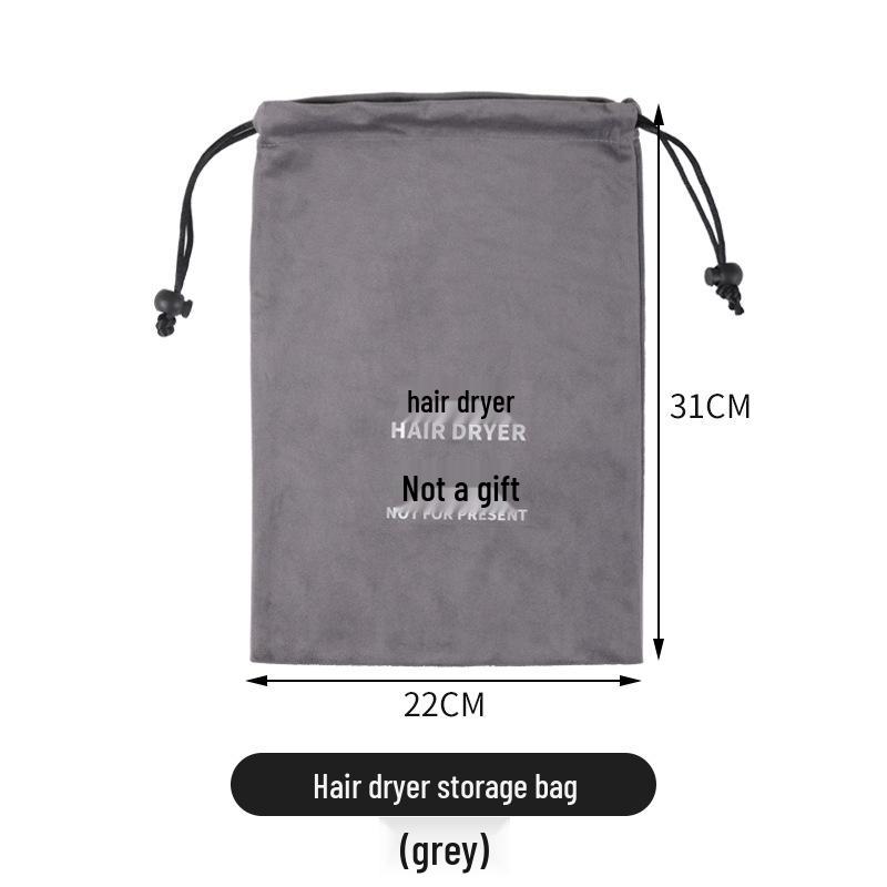 Custom Black Velvet Hair Dryer Storage Bag - Dustproof for Hotels & B&Bs