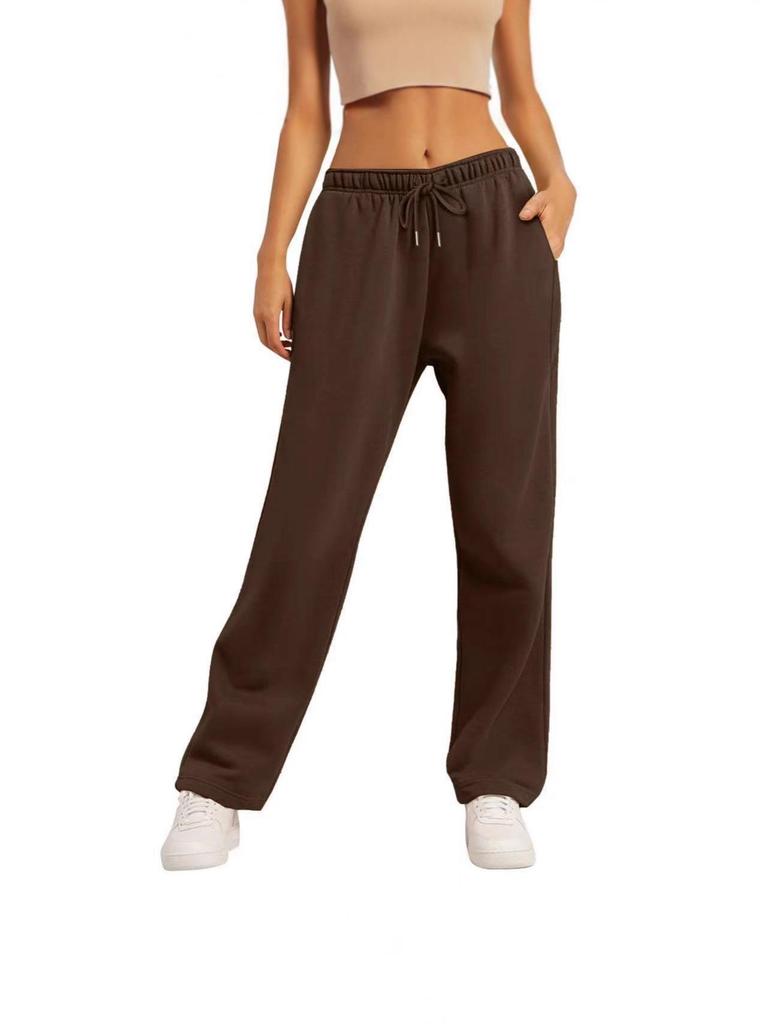 Unisex Wide-Leg Velvet Casual Sweatpants