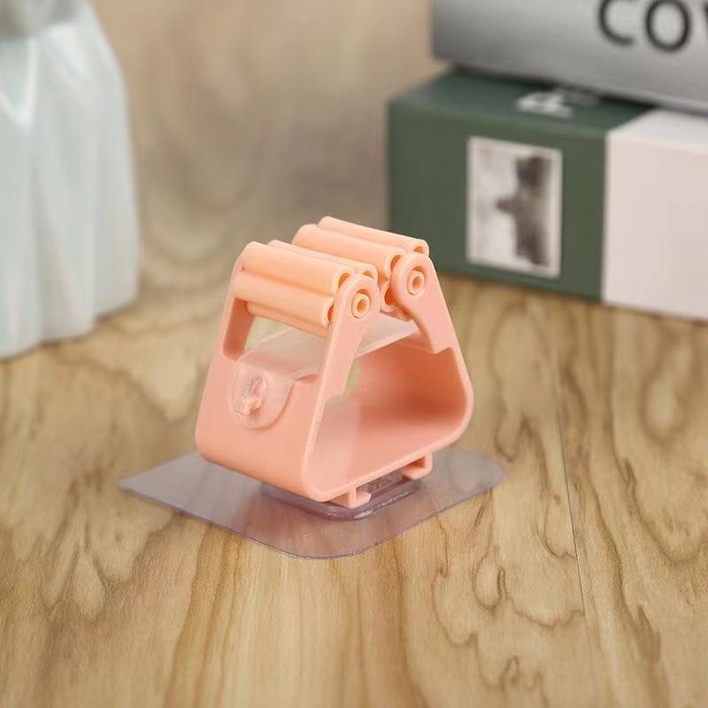 Strong Adhesive Wall-Mounted Mop & Broom Holder with No-Punch Design