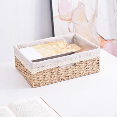 Desk Organizer, Woven Storage Basket, Decorative Rop Paper Organizer Hand