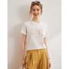 Women's Pure Cotton Letter Print Short-Sleeve T-Shirt