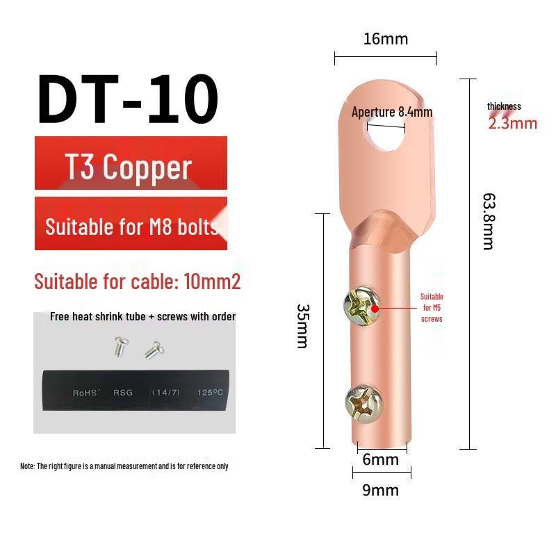Pressure-Free DT/DL/DTL Copper-Aluminum Wire Lugs Screw Terminal Blocks Cable Connectors