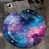 Galaxy Starry Sky Round Rug – Cosmic Space-Themed Floor Mat for Living Room & Bedroom Decor