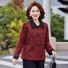 Elegant Spring & Autumn Lapel Jacquard Jacket for Middle-Aged Women