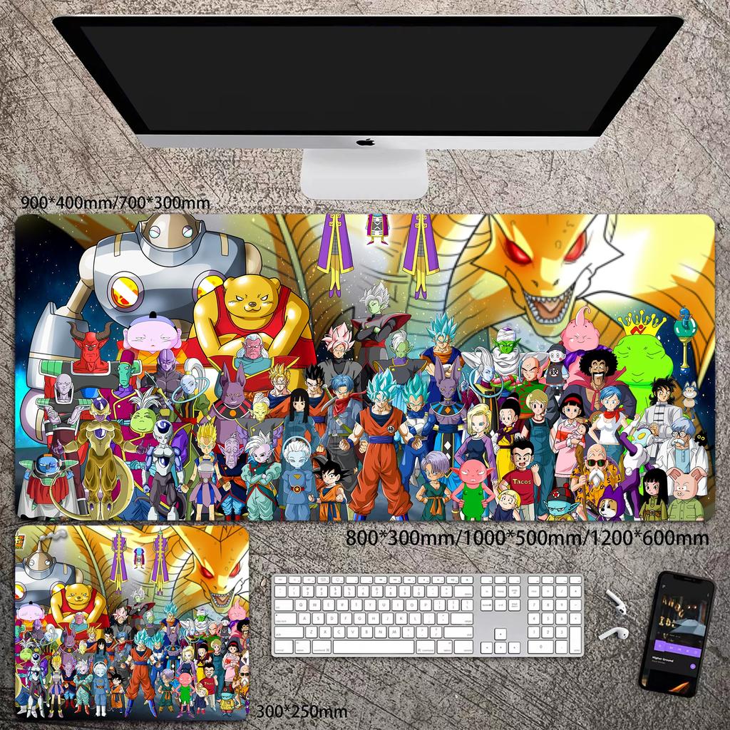 Skórzana podkładka pod mysz do biura Wysoka rozdzielczość Drukowanie Dragon Ball Mata na biurko Uroczy Son Goku Zablokowana krawędź Duży Pogrubiony Mata na biurko komputerowe Podkładka do pisania Klawiatura