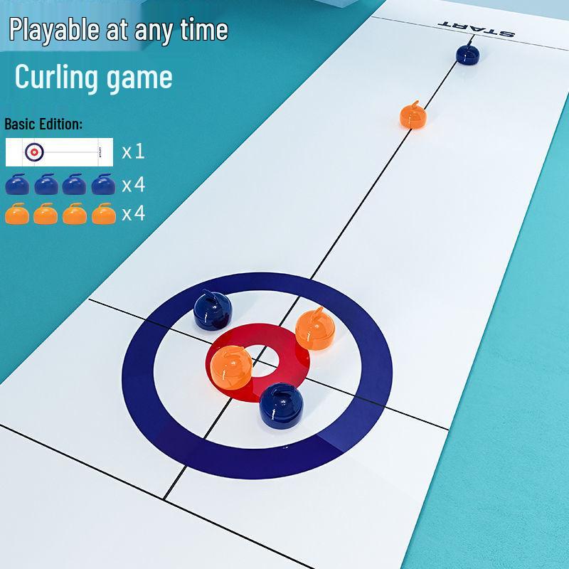 Children's Interactive Curling & Ice Hockey Table Game - 2-Player Parent-Child Toy
