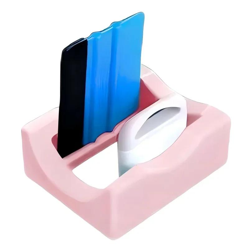 Silicone Tumbler Holder For Crafts Decals Tumbler Stand Curvature Supports Cup Holder With Builts-In Slot Mug Glass Cup Cradle