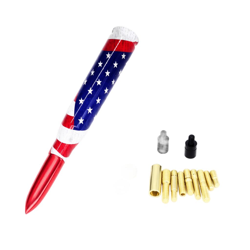 Flag Print Car Antenna Mast, Decorative Radio Antenna Accessory for Vehicle