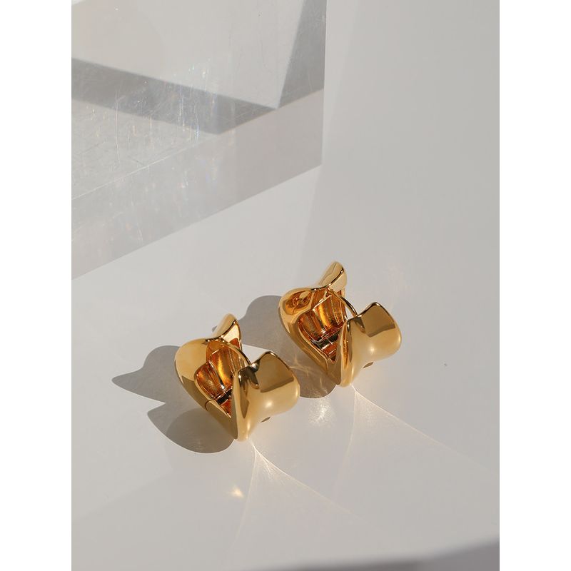 

Standard Ear Ring, Light Sense Heavy Ring Network Red Blogger Side Time Gold