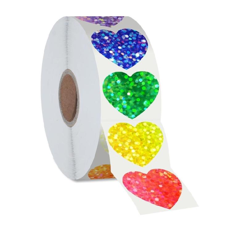 Heart Sticker Labels Decorative Sticker Valentine's Day Sticker Self-Adhesive Decorative Label Sticker for Envelopes