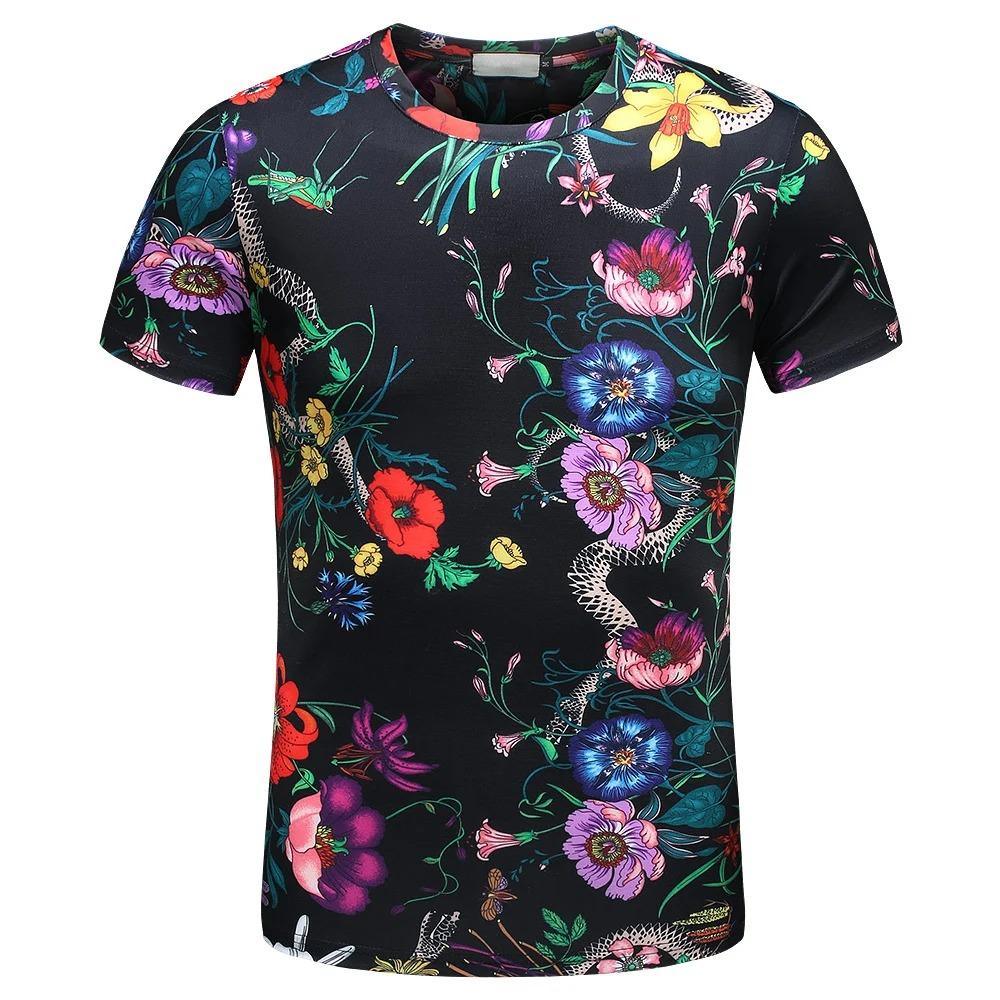 Men's and Women's Summer T-shirts 3D Printed Baroque Royal Luxury Small Floral Round Neck Short Sleeve Loose Oversized Nice Top